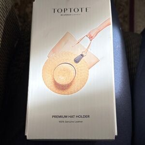 🆕 TOPTOTE Premium Hat Holder, Black Woven Gold Hardware, never used, in box